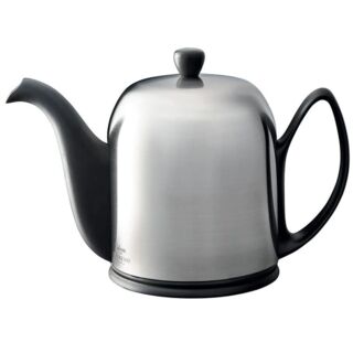 SALAM Mat Black - Чайник заварочный с ситечком на 8 чашек черный нерж. сталь, фарфор