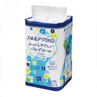 Ароматизированная однослойная туалетная бумага Kami Shodji ELLEMOI Piko, 50м, 12 рулонов