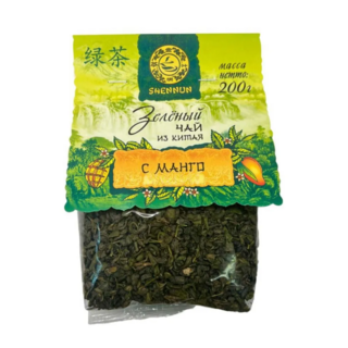 Shennun Зеленый чай с манго, 200г с домиком