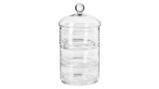 Банка для печенья трехярусная с крышкой Krosno Гламур Н30хД15 см, ручная работа