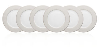 Набор тарелок подстановочных Haviland Сатин платиновый 31 см, 6 шт