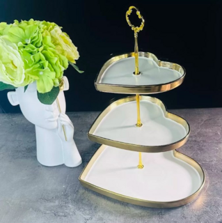 Трёхъярусная этажерка Lenardi Multicolor, фарфор, в подарочной упаковке, арт. 122-046