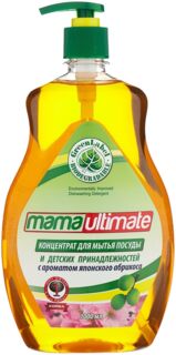 Жидкость для посуды Mama Ultimate Японский абрикос, бутылка, 1000мл