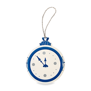 Ёлочная игрушка LUKNO Часы, синие