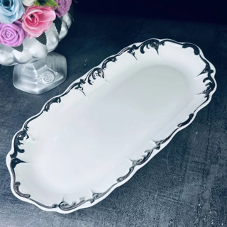 Овальное блюдо Lenardi Argento 37 см, фарфор, в подарочной упаковке, арт. 666-395