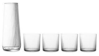 Набор для воды Krosno Авангард Люми 5 предметов, кувшин 1 л, стакан 350 мл 4 шт, стекло