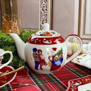 305-203 Чайник заварочный 750 мл  НОВЫЙ ГОД в под.уп.Фарфор