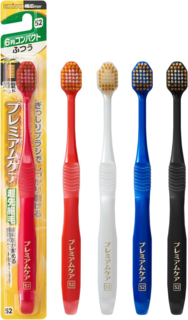 360019 "EBISU" Зубная щетка (с шир. V-образ. чистящ. головкой, ворсом в 6 рядов, средней жёсткости) 1/360