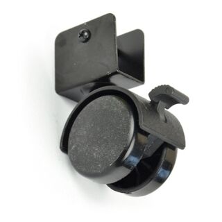 6003050Д Колесо 50мм черный пластик с тормозом