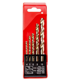 Набор сверл по металлу RedVerg 5 шт HSS-Co, 4-10 мм(501071)