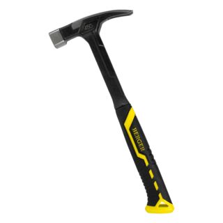 Молоток-гвоздодер цельнокованый 450 г., магнит, 2-компонентная рукоятка, BERGER BG1527