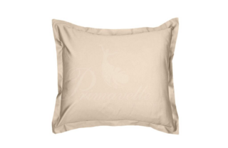 Наволочка из однотонного сатина с ушками кремовая, размер 52x74