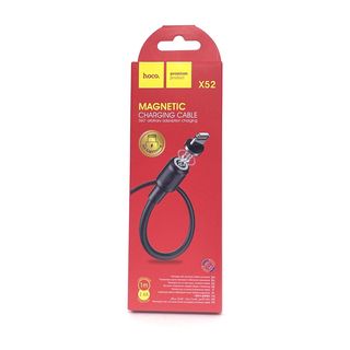 USB кабель HOCO X52 Sereno Lightning 8-pin, 2.4A, 1м, магнитный, PVC (черный)