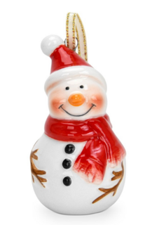 0418 FISSMAN Новогодняя елочная игрушка Снеговик 3,5х3,5см (доломит)