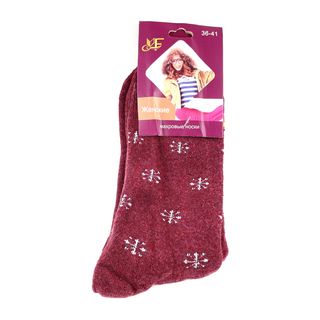 Женские теплые носки Kaerdan, размер 36-41, бордо