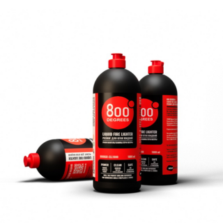 Розжиг для огня жидкий 800 Degrees Быстрый розжиг, 1000 мл. Состав розжига на основе жидких очищенных парафинов. Не меняет вкус приготовляемых продуктов.