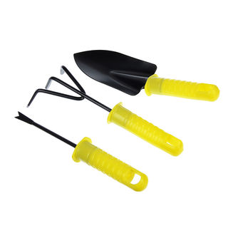 Набор садового инвентаря INBLOOM, 21см (совок, рыхлитель, корнеудалитель) металл с пластмассовой ручкой