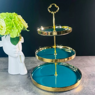 Трёхъярусная этажерка Lenardi Multicolor, фарфор, в подарочной упаковке, арт. 122-039