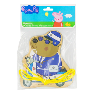 Шнуровка Полицейский, развивающая игрушка для детей, арт. ШН60