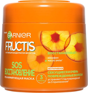 Маска реанимирующая Garnier Fructis (Фруктис) SOS Восстановление для секущихся кончиков и очень поврежденных волос, 300 мл