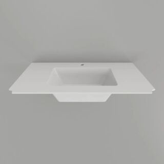 Столешница керамическая со встроенной раковиной Aqua Elegance 91, Белый, AAEPS091S