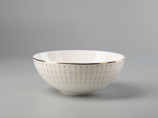 Тарелка глубокая  Императорский фарфоровый завод 150 мм форма Восточная рисунок Азур золото