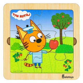 Пазл Коржик (серия Три кота) из 6 частей, развивающая игрушка для детей, арт. ПЗЛ24