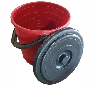 Ведро пластмассовое 10,0л с крышкой Люкс (Галс)