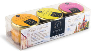 Набор мёда-суфле Peroni Honey Вкус России, 3х30 г, в пластиковой упаковке