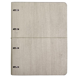 Бизнес-тетрадь Infolio Study Wood, А4, 120 листов, 240х310, клетка, на кольцах, серая, N1700