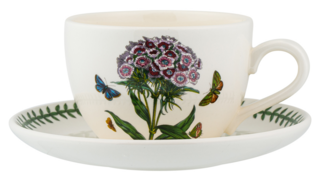 Чашка для завтрака с блюдцем Portmeirion Ботанический сад Гвоздика турецкая, 500 мл