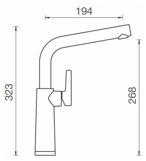 Смеситель (Schock) SC-540, Cristadur хром/пуро