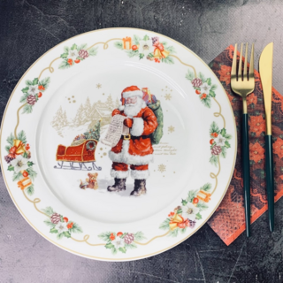 Набор из 6 тарелок Lenardi Новогодний 27 см, фарфор, в подарочной упаковке, арт. 205-317