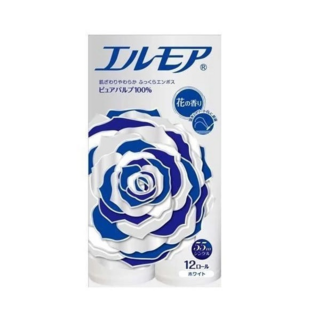 162792 "Kami Shodji" "ELLEMOI" Ароматизированная однослойная туалетная бумага 55м (12 рулонов) 1/8