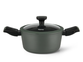 14381 FISSMAN Кастрюля BRILLIANT 20x10см / 2,6л со съемными ручками (алюминий)