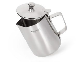 5249 FISSMAN Молочник 600мл с крышкой  (нерж.сталь)