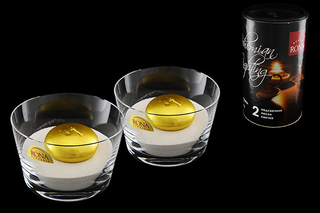 Набор подсвечников (2 шт) со свечами, Rona, высота 6 см.