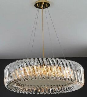 Люстра Lenardi диаметр 80 см, высота 22 см, кристаллы, нержавеющая сталь, арт. 299-236