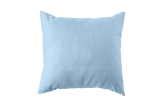 Наволочка из однотонного сатина на молнии голубая, размер 52x74