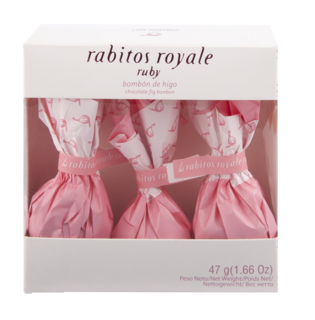 Rabitos Royale Инжир в розовом шоколаде с трюфельной начинкой со вкусом игристого вина (кава), 47 гр