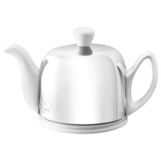 SALAM White - Чайник заварочный с ситечком на 2 чашки нерж. сталь, фарфор