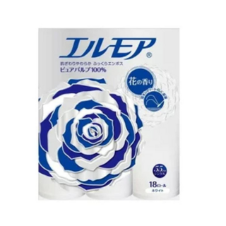 162877 "Kami Shodji" "ELLEMOI" Ароматизированная однослойная туалетная бумага 55м (18 рулонов) 1/4