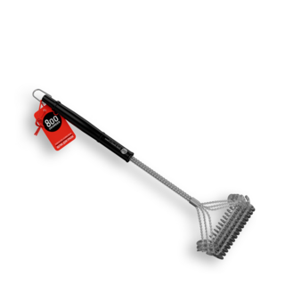 Щетка Т-образная для чистки решеток 800 Degrees Triple Head Wide Brass Brush. Материал нержавеющая сталь, гальванированная сталь, PP.