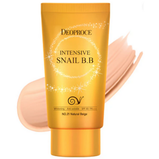 032999 "DEOPROCE" ВВ-крем с муцином улитки (тон 21 натурально бежевый) 50 мл 1/160