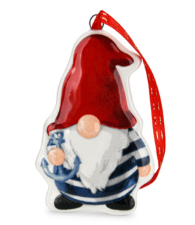 0408 FISSMAN Новогодняя елочная игрушка Гном-морячок 4х7см (доломит)