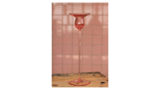 Подсвечник Anna Von Lipa 30 см, стекло хрустальное, розовый