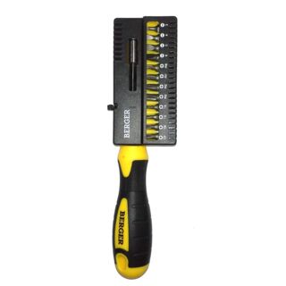 Набор отвертка с битами  на пластиковом держателе 13 предметов BERGER