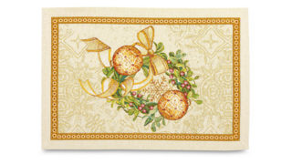Набор салфеток подстановочных Mix&Match Home Золотые шары и ягоды 35х45 см, 2 шт, гобелен, бежевый
