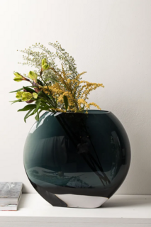 Ваза овальная Krosno Сфера 29 см, стекло, синяя