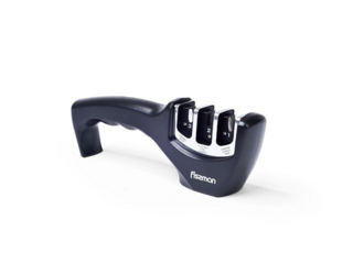 2981 FISSMAN Точило для ножей 21x5x7см трехшаговой заточки, цвет ЧЁРНЫЙ